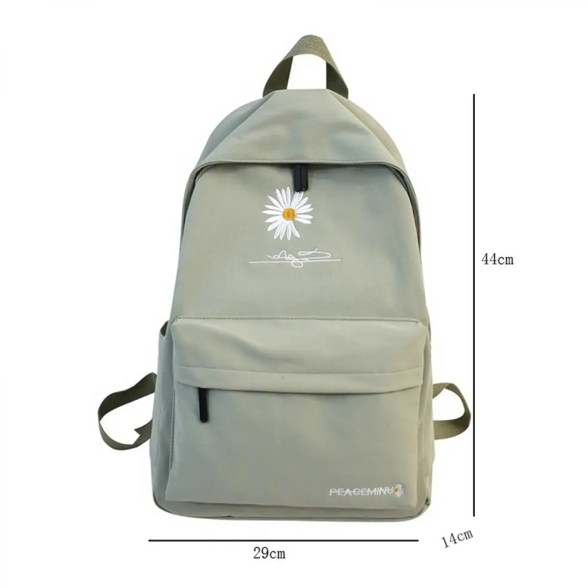 

Girls School Bag Backpack Women Printing Bookbags Middle Student Schoolbag Large Black Cute Flowers Nylon Bagpack