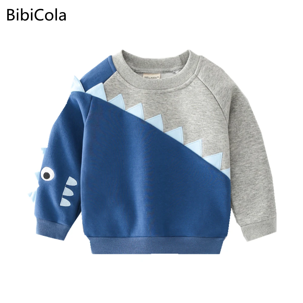 

Зимняя футболка для маленьких мальчиков футболки и топы с героями мультфильмов для девочек, утепленный плюшевый топ с длинными рукавами, Де...