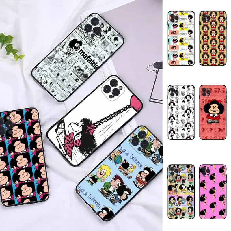 

Mafalda Phone Case for Vivo Y91C Y11 17 19 17 67 81 Oppo A9 2020 Realme c3
