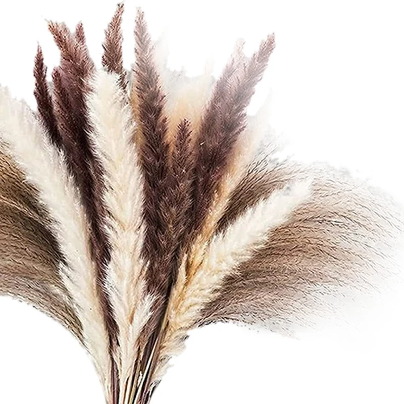

50 Pcs Dried Pampas Grass 18Inch, For Flower Arrangements Boho Wedding Home Decor