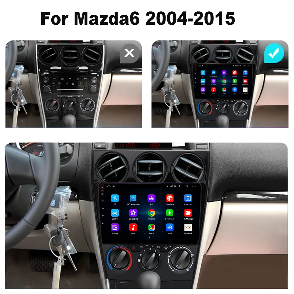 Автомобильный мультимедийный плеер Carplay на Android 2004 для Mazda 6-2015 автомобильное