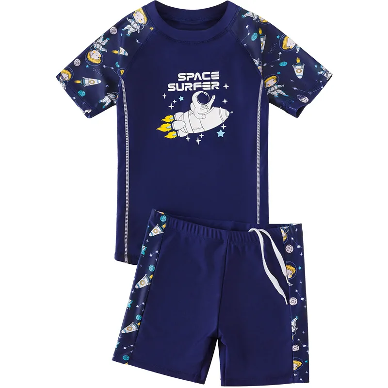 

WL133 Summer Cartoon Space Printed Boy Swimwear Child Boys Swimsuit Swimming Pool Kids Boys Swimwear Hot Spring Suits