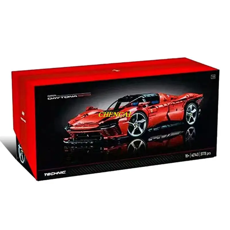 

2022 Technical Ferraried Daytona SP3 42143 1：8 Supercar 3778 PCS Model Building Block Toys For Boys Girls Birthday Gift