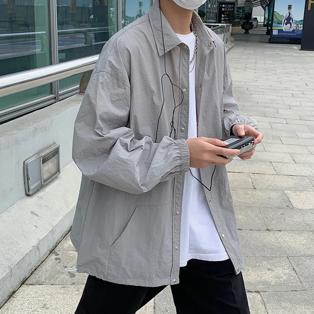 Летняя тонкая солнцезащитная мужская спортивная куртка быстросохнущая уличная