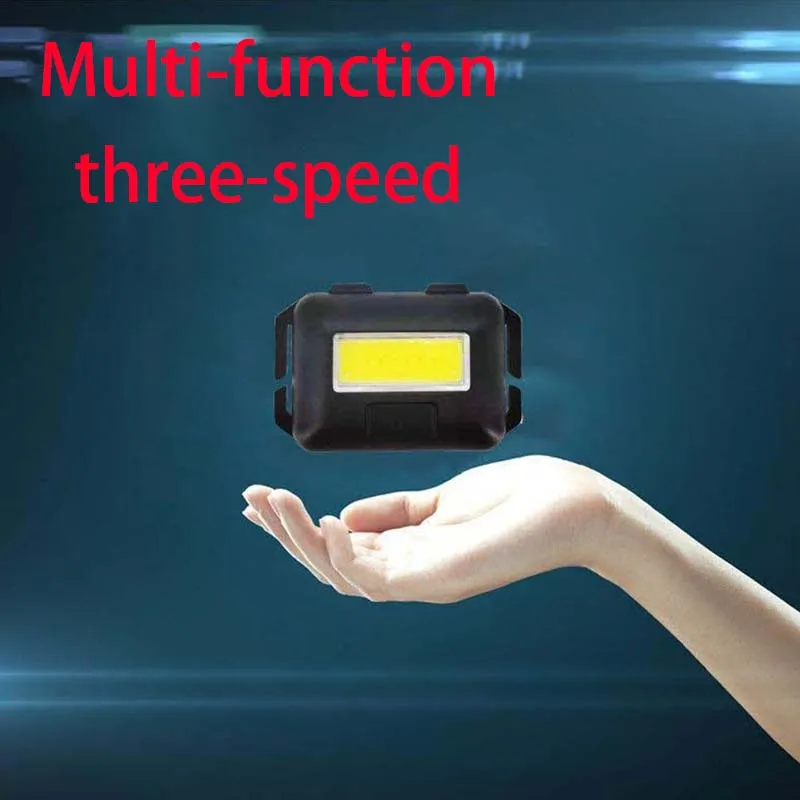

Mini Head-mounted COB Plastic Battery Headlamp LED Portable Outdoor Camping Fishing Lamp Miner's Lamp Waterproof