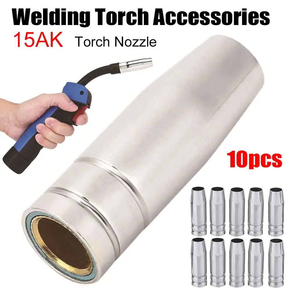 

10pcs 15AK Welding Torch Nozzle Welding TIG Torch Consumable Conical Brass Nozzle MIG MAG Welder Accessory MB15AK Assembly
