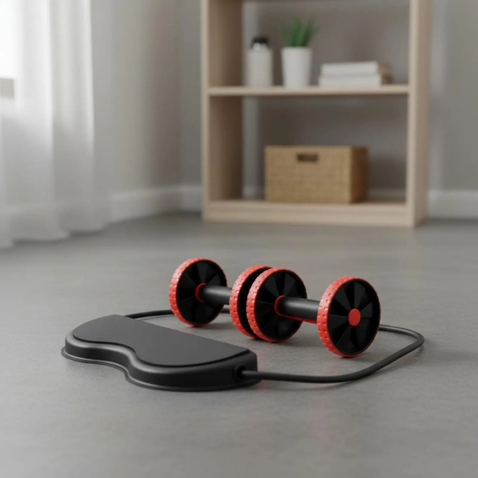 Фото Тренажер-ролик для пресса Ab Wheel Roller: бесшумный, с нескользящими эргономичными ручками, для домашних тренировок №4