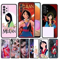 phone case cover for samsung galaxy a02s a12 a21s a30 a50 a20 a11 a10 a10e a40 a70 a90 back funda fashion disney princess mulan