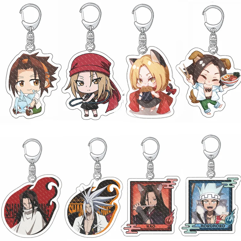 Новый акриловый брелок Shaman King Yoh Asakura Kyoyama Anna милый Q версия аниме фигурки подвеска брелок ювелирные изделия