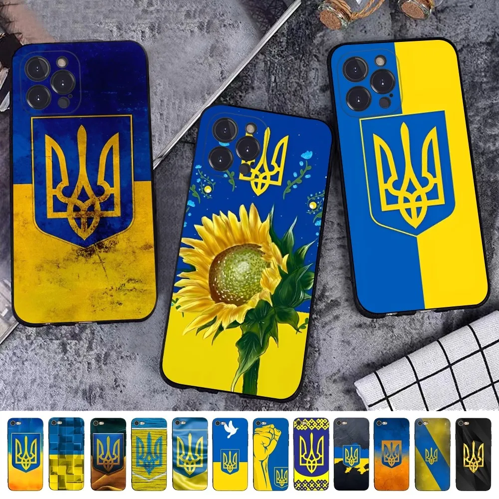 

A-Ukraine Flag Phone Case For iPhone 14 11 12 13 Mini Pro XS Max Cover 6 7 8 Plus X XR SE 2020 Funda Shell