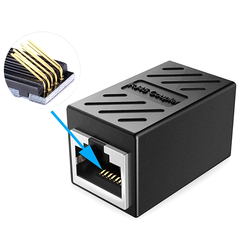 Сетевой адаптер RJ45 мама цветной Мама-мама соединитель удлинитель RJ 45 кабеля Ethernet