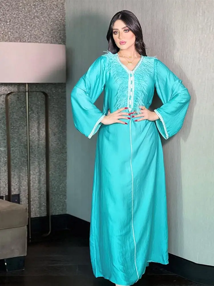 Саудовская Арабская атласная абайя стандартная, мусульманская одежда для женщин, длинное платье-хиджаб, женское длинное платье, женское пл...