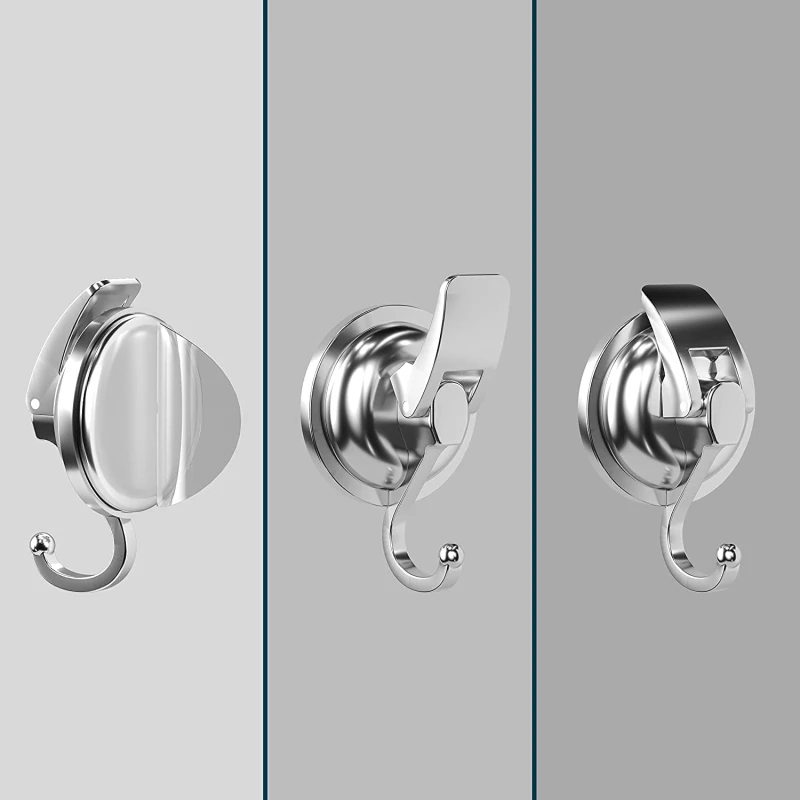 

1PC TPU Traceless Hanger Towel Holder Heavy Duty Vacuum Suction Cup Hooks for Kitchen Bathroom Restroom Organization
