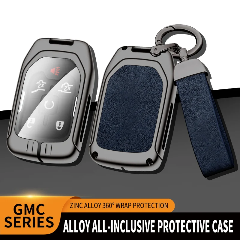 

Apply to GMC Automotive Metal Leather Key Bag Yukon Sierra High-Grade Protective Shell Automotive Accessories