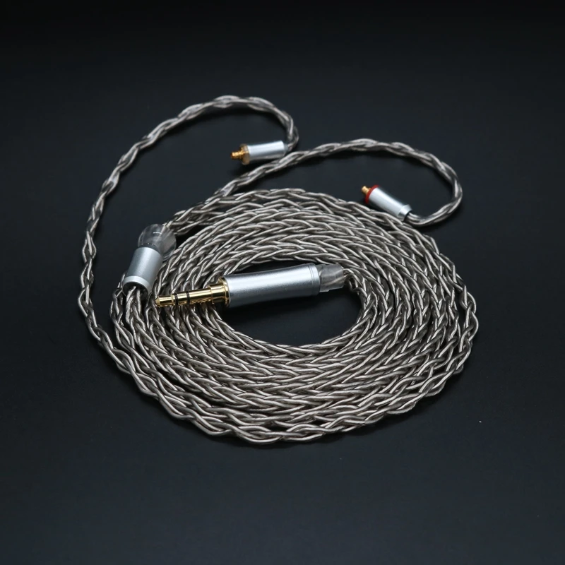 Najtaniej 8 Rdzeń Tlenu-darmowa Miedziana Posrebrzane Słuchawek Zmodernizowany Kabel Słuchawki Hi-fi Przewód Do SE846 SE535 TRN V80 V20 ED12 Słuchawki Douszne