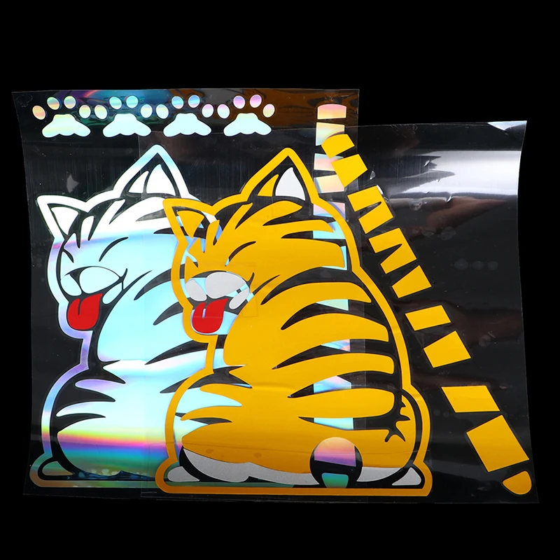 

Creative Car Stickers Moving Cat Tail DIY Fat Cat Shaking Tail Personality Windshield Rear Wiper Auto Decal Exterior Accessories