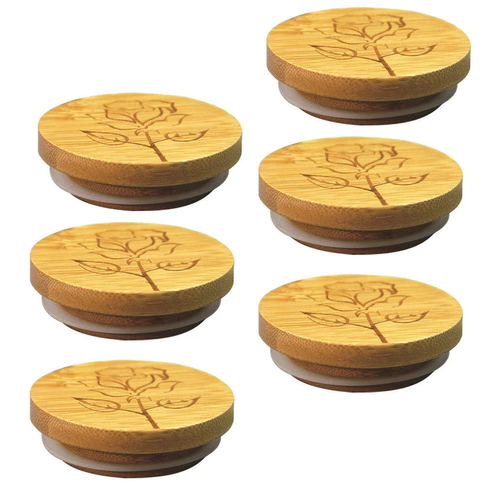 Jar Lids Yogurt Mason Canning Lid Wooden Glass Mouth Wood Covers Replacement Wide Jarsjam Pudding Storage Cap Reusable Drinking