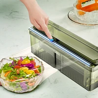 plastic cling film wrap dispenser with slide cutter food wrap dispenser aluminum foil wax paper cutter kitchen accessories