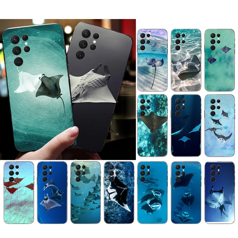 

Phone Case for Samsung Galaxy S23 S22 S21 S20 Ultra S20 S22 S21 Plus S10E S20FE Note 10Plus 20Ultra Manta Ray Case