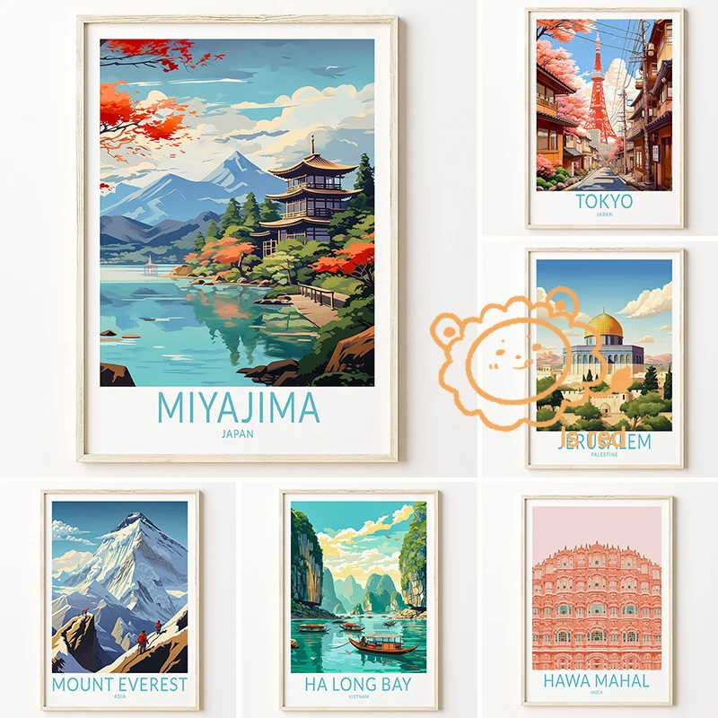 Азия плакат Ha Long Bay Вьетнам Пхукет Таиланд Koh Rong Камбоджа Печать на холсте