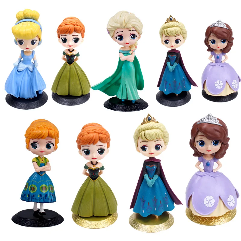 

Disney Princess Mermaid Anna Elsa Belle Ariel Rapunzel Cinderella Sofia Snow White Mulan Action Figure Girls Birthday Toys Gifts