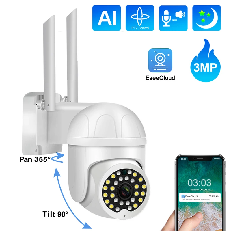 

Wi-Fi камера 1080P HD CCTV наружная IP-камера 2 Мп AI автоматическое слежение CCTV видеонаблюдение мини скоростная купольная камера s видеокамеры