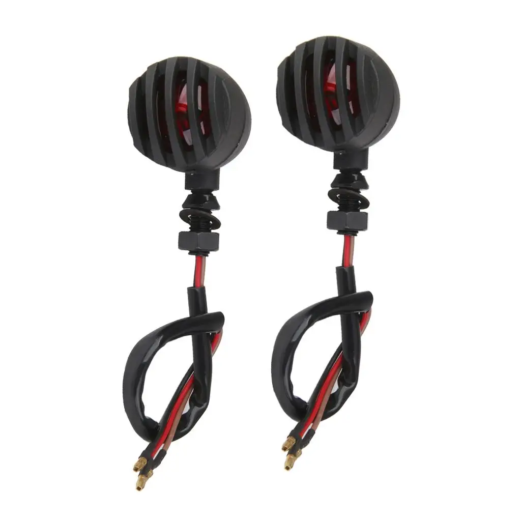 

2 Retro Motorcycle Turn Signal Blinker Amber Indicator Light