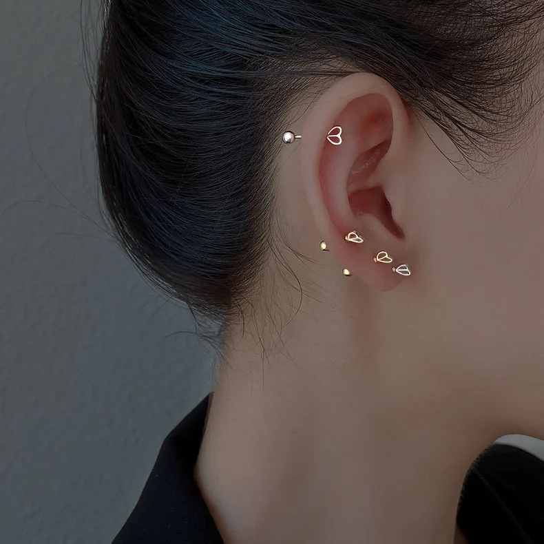 

Small Fresh Love Hollow Earrings Women's Summer Sweet Twist Silk Round Bead Earrings Earings Fashion Jewelry