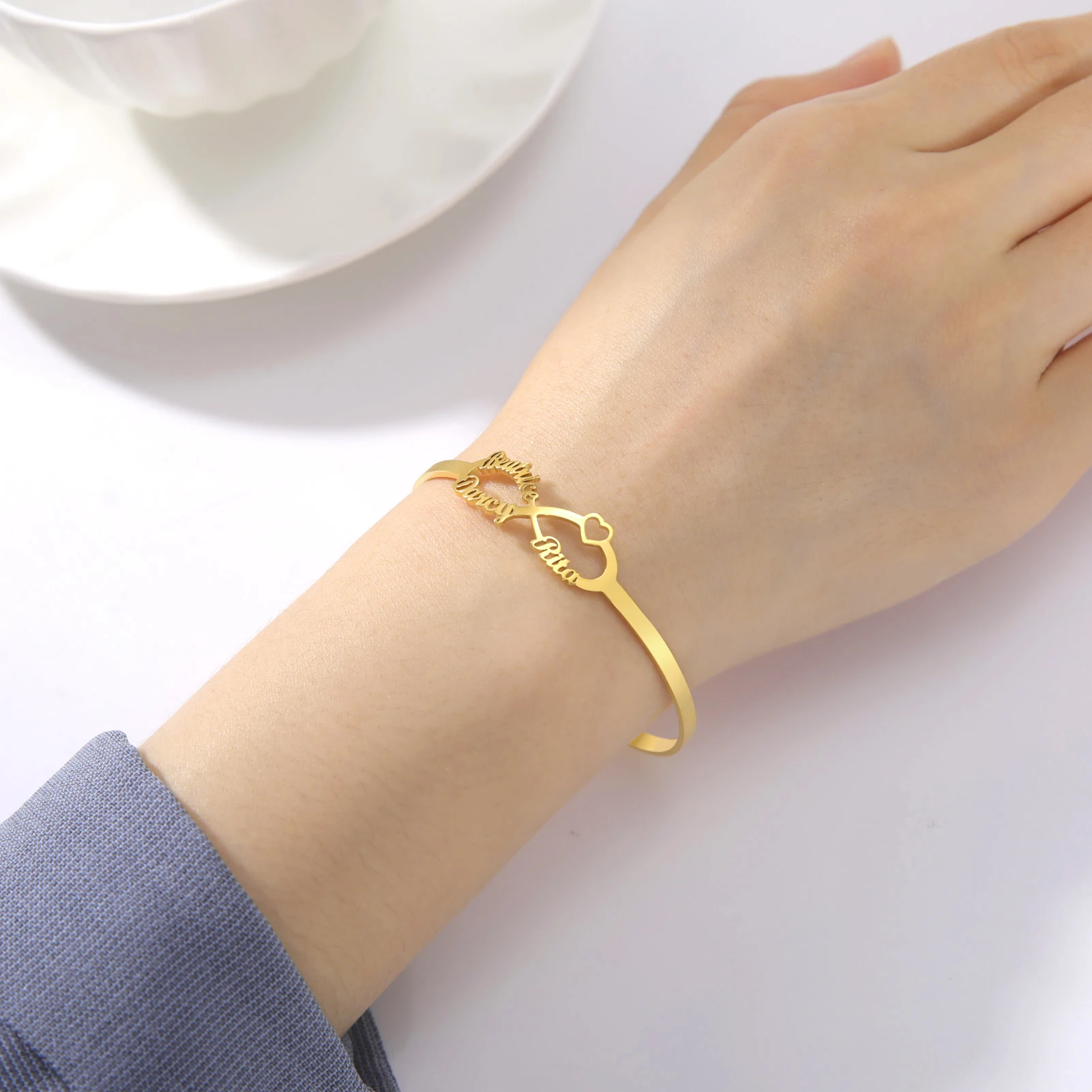 Индивидуальное название неограниченный символ браслет нержавеющая сталь