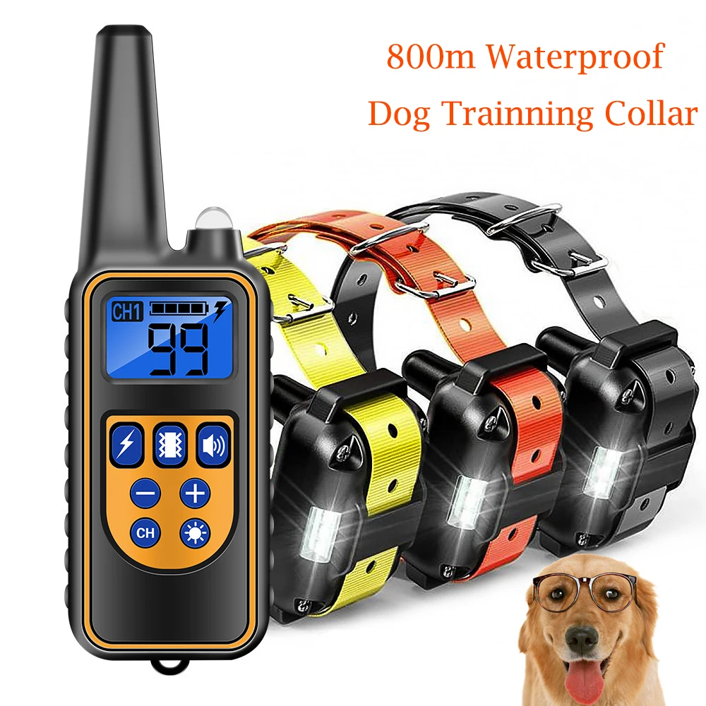 Электрический ошейник для дрессировки собак водонепроницаемый перезаряжаемый с