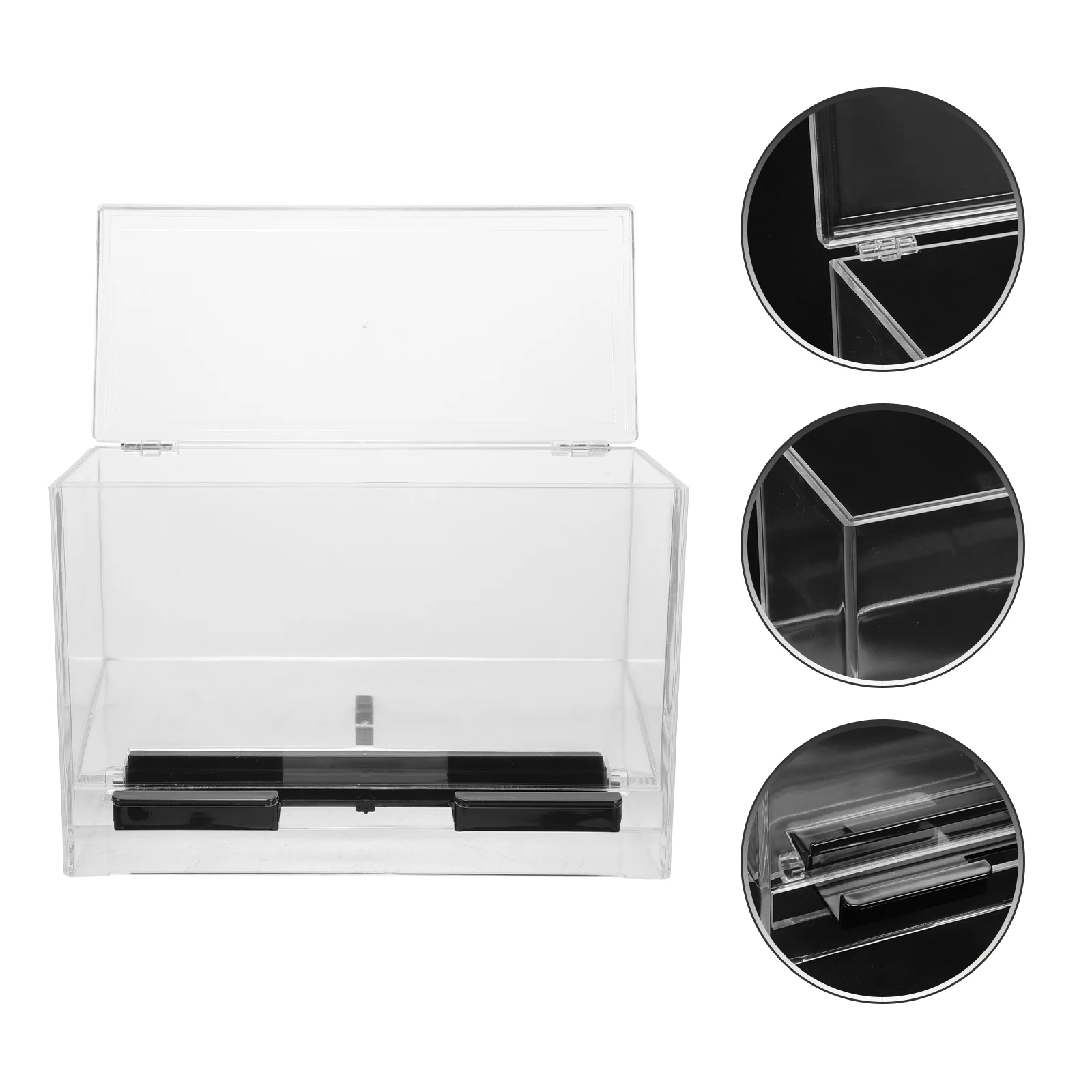 

Self-service Straw Box Pencils Dispenser Plastic Containers Holder Acrylic Drinking Straws Case Restaurant Pressing Go