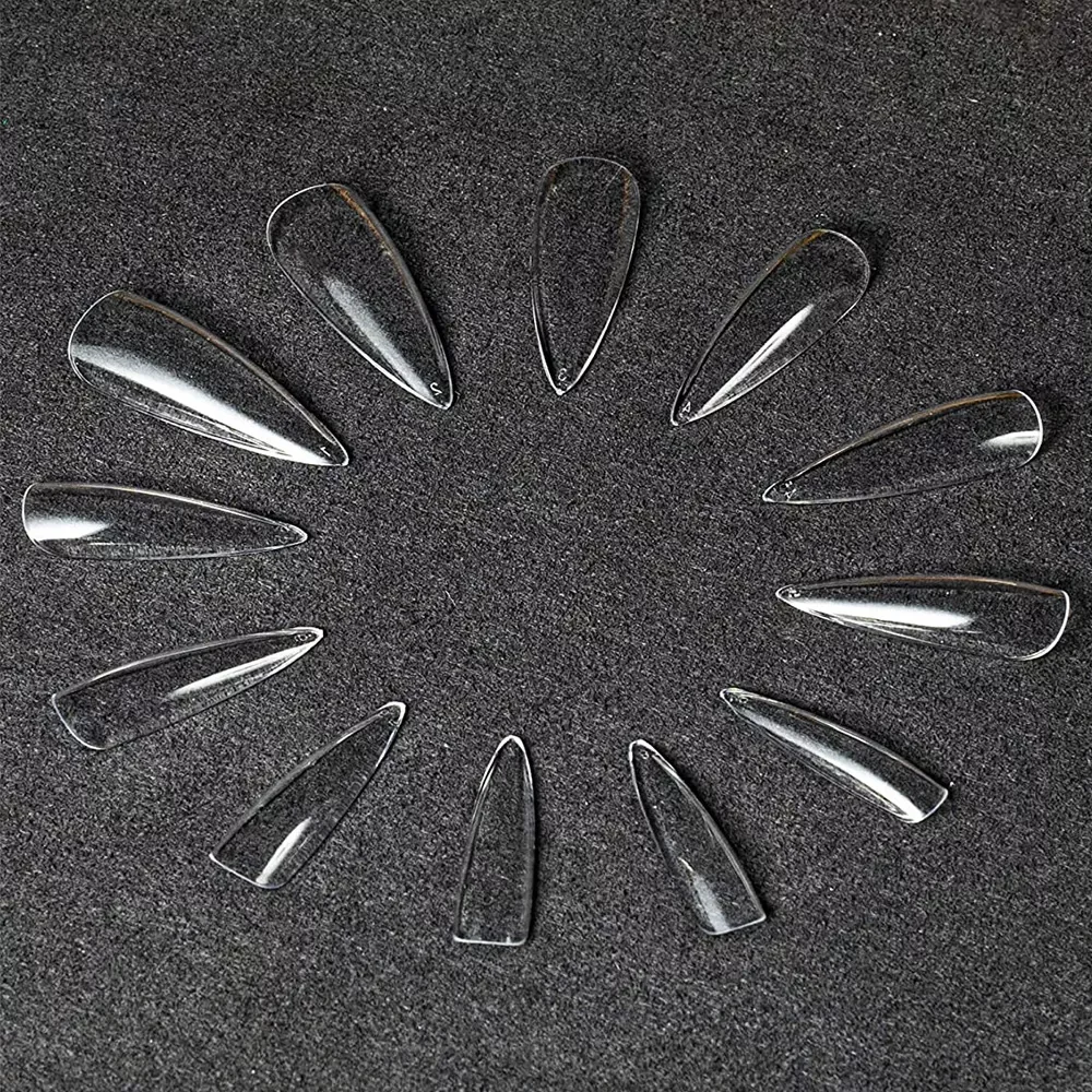 

Press on Nails Coffin Nail Tips clear Full Cover Fake Nail Artificial Press on Long Ballerina