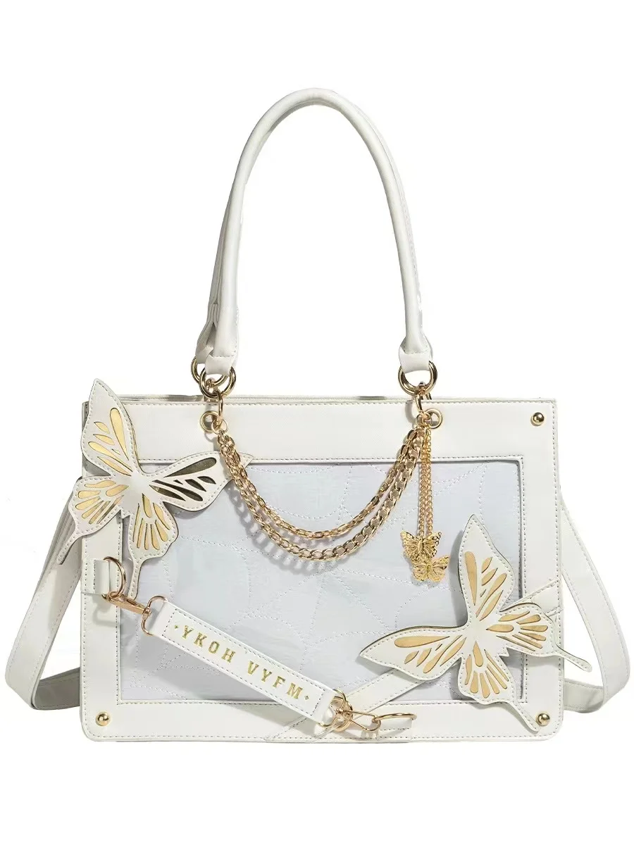 

JIAERDI готические сумочки с бабочкой Y2k, Женская эстетичная цепочка в стиле Харадзюку, повседневные сумки-тоуты Jk, женская сумка-мессенджер через плечо в стиле "Лолита"