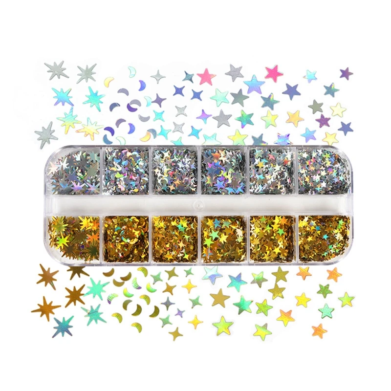 

Луна Звезда блестки блеск для смолы шейкер наполнитель DIY формы для эпоксидной смолы наполнитель материал Блестки для нейл Арта (искусство ...