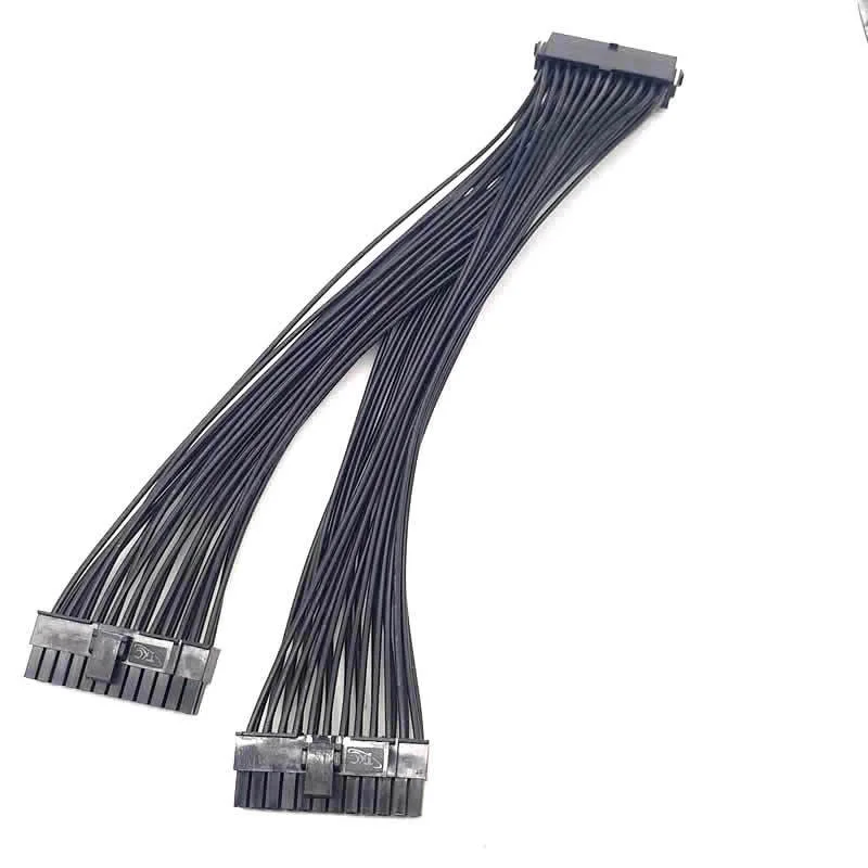 

5pcs/pack 24Pin ATX 1 to 2 Power Supply Extension Cable 24P PSU Power Port Multiplier 24P Male to Female Port Y Splitter Cable