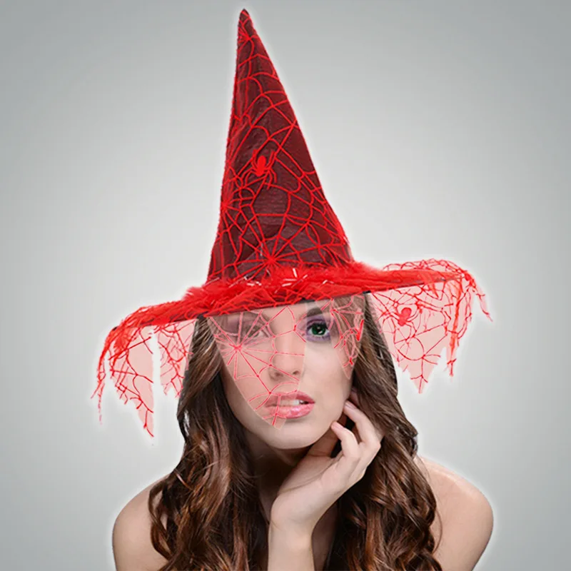 

Halloween Witch Hat Mesh Witch Hat Makeup Costume Props Cosplay Ball
