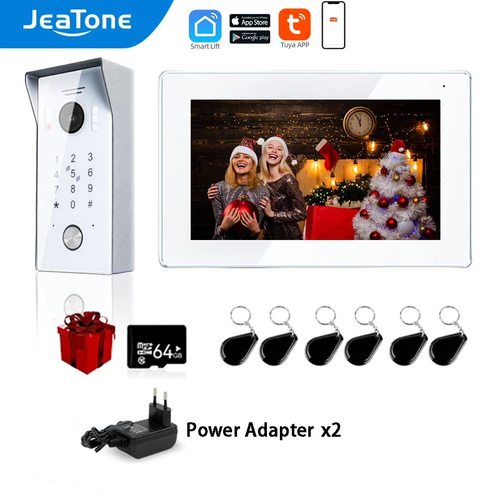 

JEATONE 10-дюймовый проводной видеодомофон