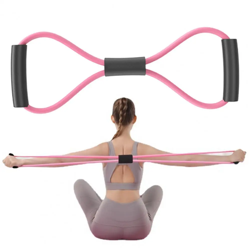 

Yoga Gum Fitness Resistance 8 Word Chest Expander Rope Workout Muscle Trainning Rubber Elastic Bands for Sports Exercise