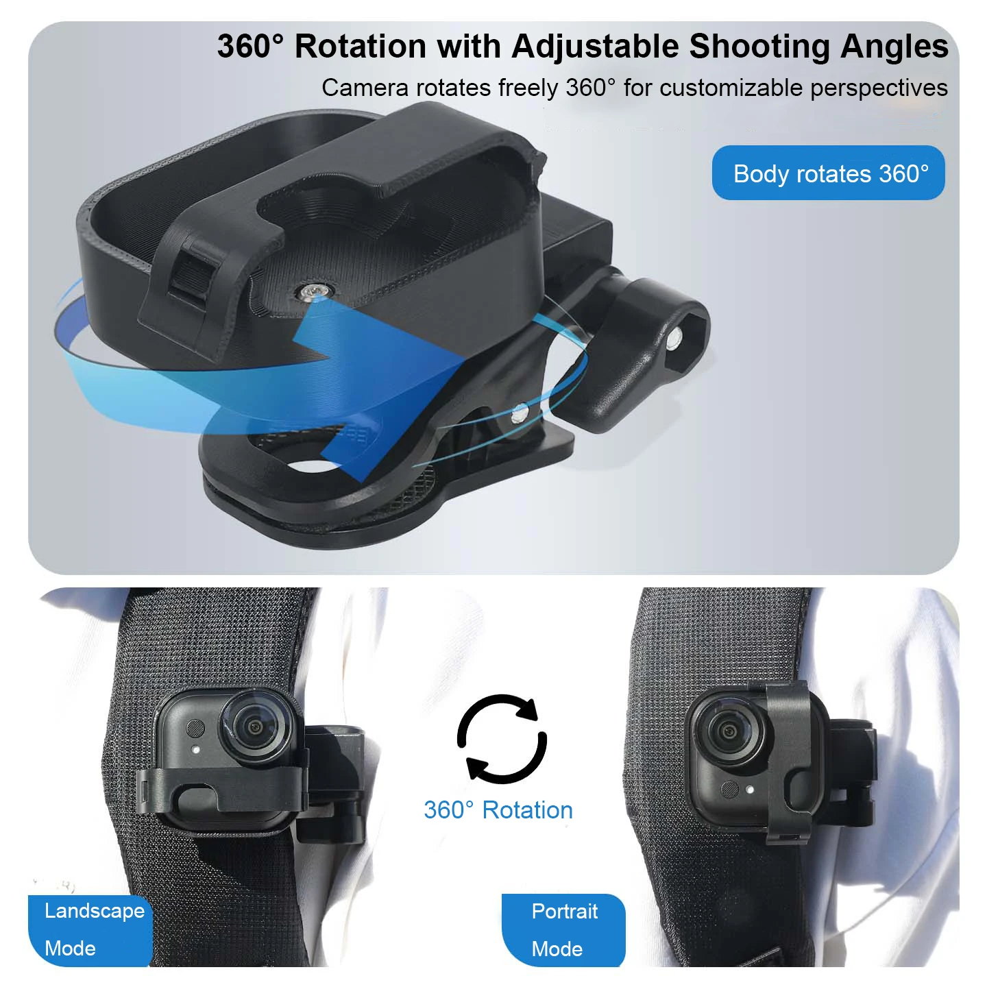 Фото ​ Для Insta360 Go Ultra Thumb Camera Image Многофункциональный зажим для ремня рюкзака Vision, браслет, аксессуары для защиты расширения №2