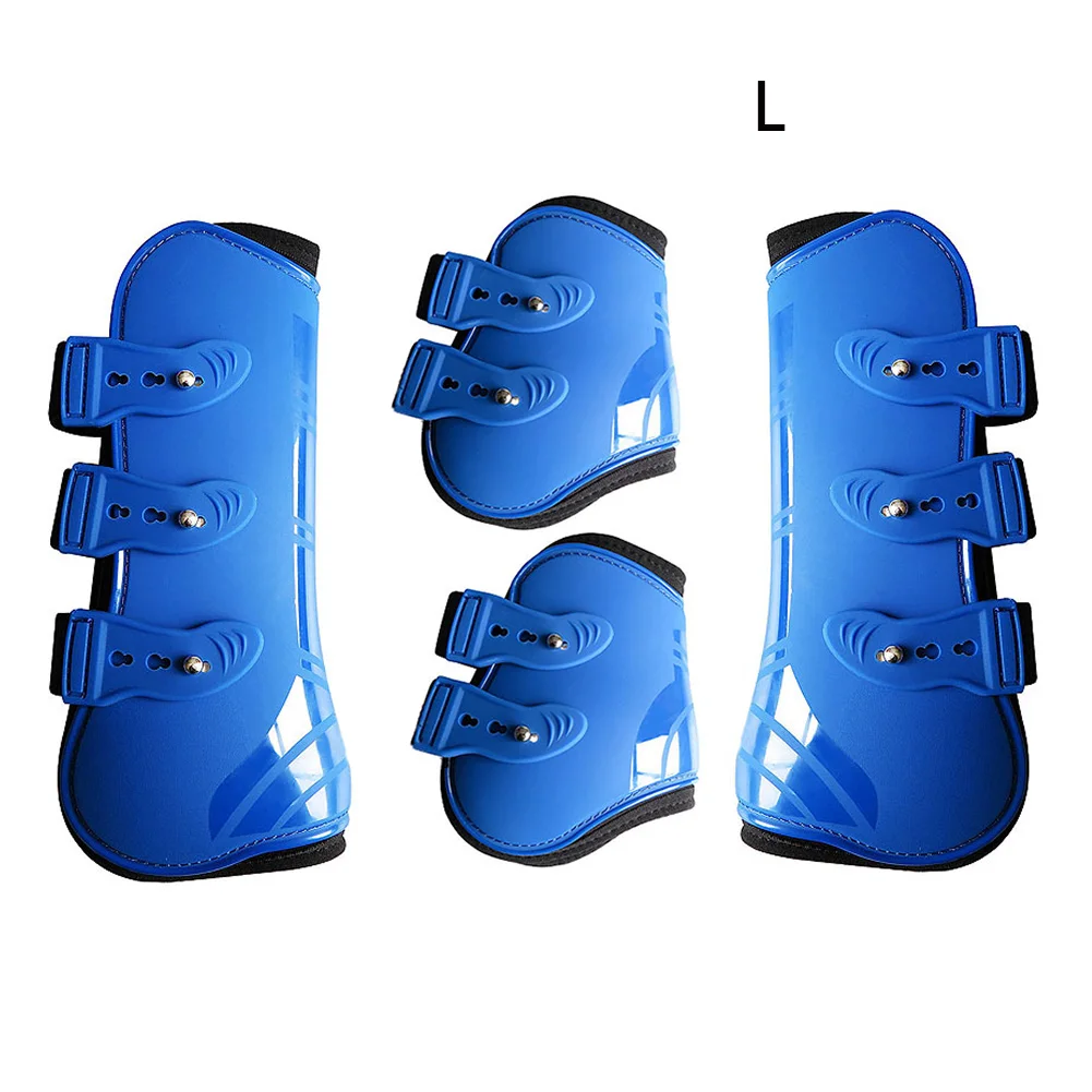 

Equestrian Farm Practical Outdoor Brace Durable Horse Leg Boots Adjustable Front Hind Protection Wrap PU Leather Riding Guard