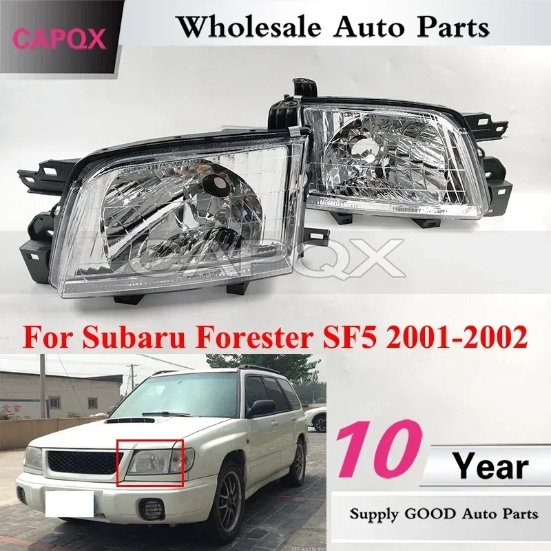 

CAPQX пара фар переднего бампера для Subaru Forester SF5 2001-2002, фара, головной свет