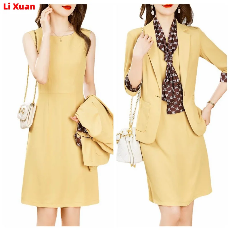 Spring Women Dresss Suits with Tops and Dress Business Suits Fashion Styles OL Ladies Office Work Wear Professional Blazers Set
