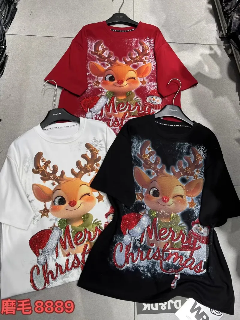 Футболка с алмазными сверлами для тяжелой промышленности рождественские олени