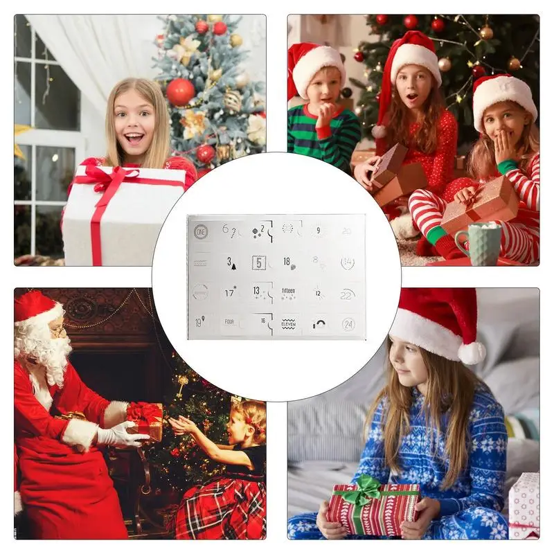 Рождественский адвент-календарь из шерстяной пряжи на 2024 год 24-дневный