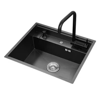 304 stainless steel single groove invisible kitchen sink with cover 504523cm nano black nakajima bar sink hidden kitchen sink