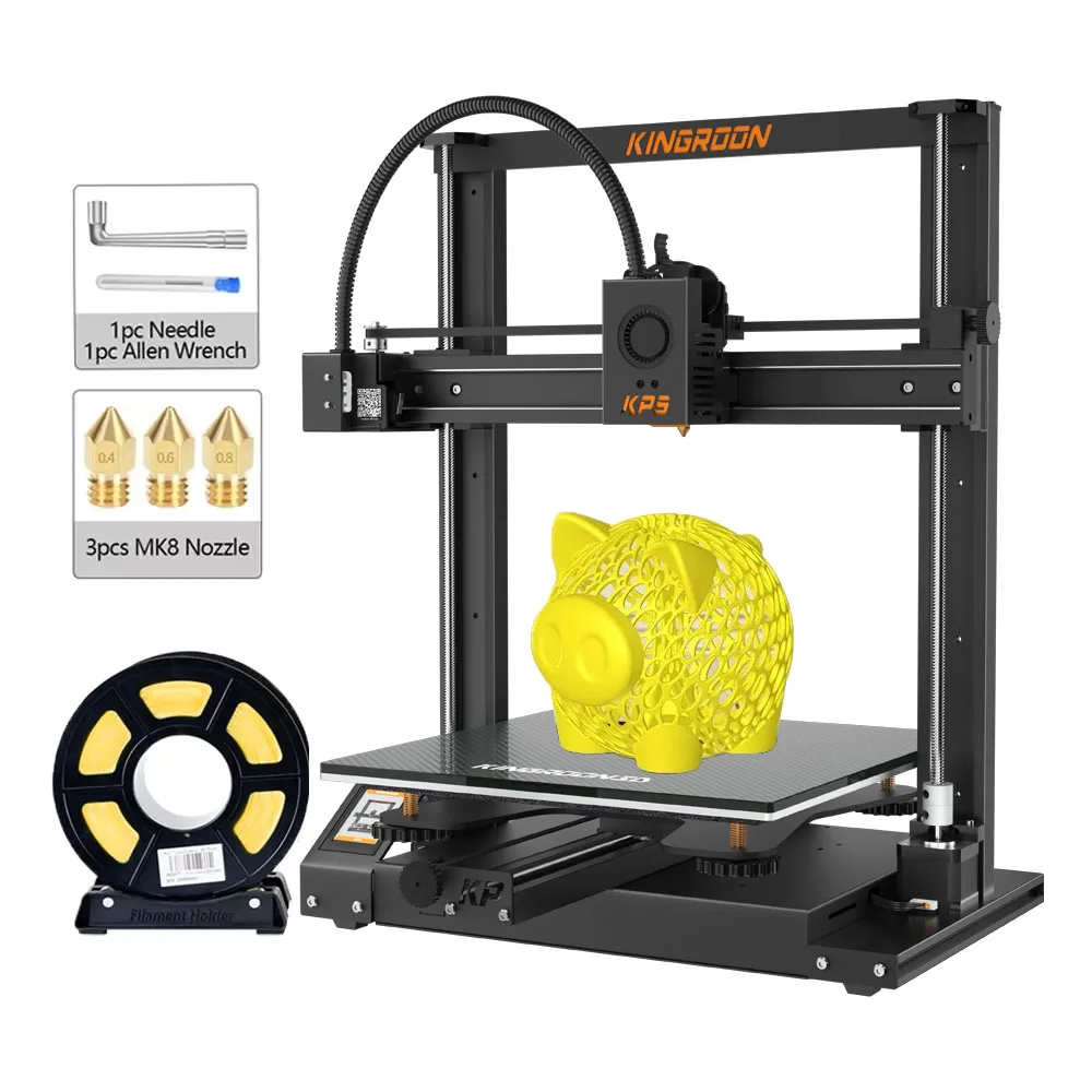 

3D-принтер KINGROON KP5L KP5M, прямая экструзия, титановый экструдер, быстрая загрузка, металлическая рама, стеклянная пластина FDM, 3D-печать, SGR15 рельс