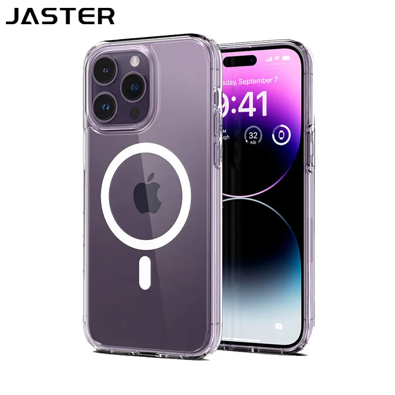 

Ultra Clear Magnetic For Magsafe Case for iPhone 11 12 13 14 15 Ultra Pro Max Mini 14plus XS XR 7 8 Plus SE2 Coveue PC+ TPU Case