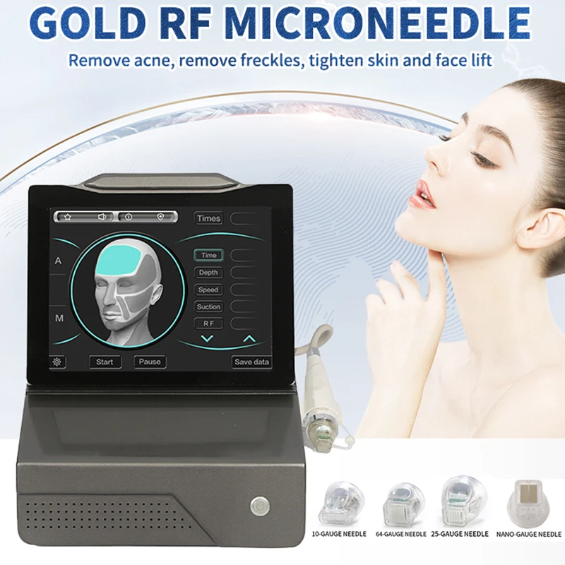 

NEW Black Metal RF Micro-needle Skin Rejuvenation to Remove Scars Acne Pits Acne Marks Repair and Remove Stretch Marks