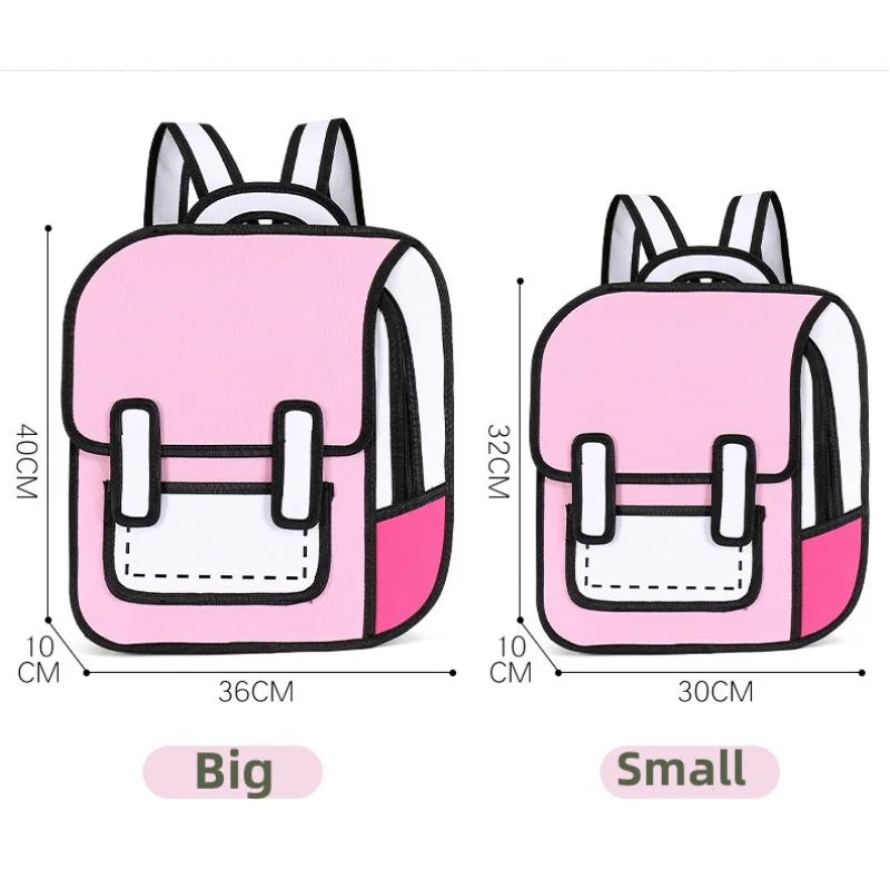 Anime Schoolbag Primary School Training School Anti Splashing Backpack Art Calligraphy Tutoring Class Waterproof Canvas Bag