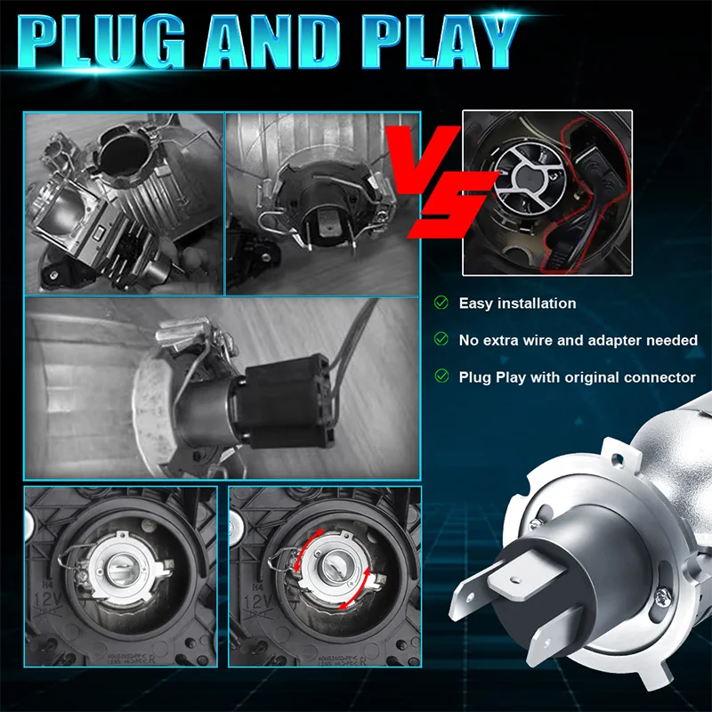 F40B H4 светодиодный линза Mini лампы для фар Bi-светодиодный линзы проектора лампа